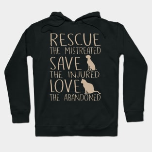 Rescue Save Love Pet Adoption Rescue Animals Hoodie